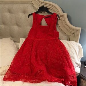 Karen Millen Red Lace Dress